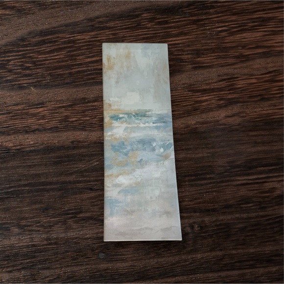 Beach Scenery Themed Gray Blue Mini Wall Decor Print 12X4 Poster Pre Owned - Picture 8 of 11